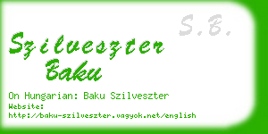 szilveszter baku business card